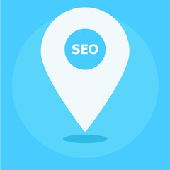 Local seo marketing banner. Icon