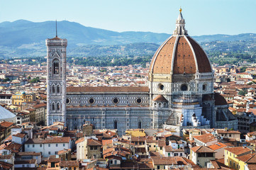 Fototapeta na wymiar Florence, Brunelleschi's Dome Santa Maria del Fiore