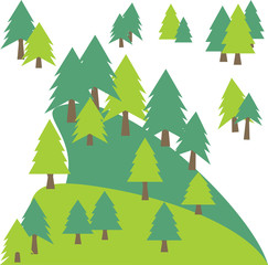 Fototapeta premium Mountain landscape with pines