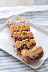 ダークチェリーのチーズケーキ