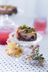 ダークチェリーのチーズケーキ