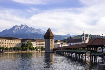 Chapel Bridge in Lucerne in Switzerland
