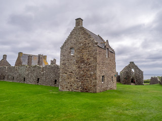 Fototapeta na wymiar Dunnottar scottisch medieval fortress or castle. Highlands of Scotland Uk Europe.
