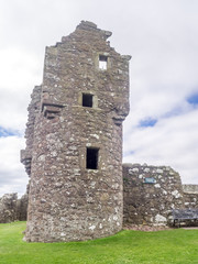 Fototapeta na wymiar Dunnottar scottisch medieval fortress or castle. Highlands of Scotland Uk Europe.