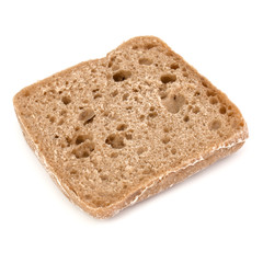 sliced Ciabatta bread isolated on white background cut out