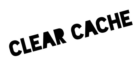 Clear Cache rubber stamp. Grunge design with dust scratches. Effects can be easily removed for a clean, crisp look. Color is easily changed.
