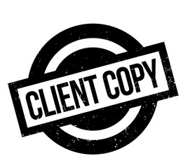 Client Copy rubber stamp. Grunge design with dust scratches. Effects can be easily removed for a clean, crisp look. Color is easily changed.