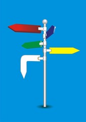 pointer to the direction of roads color