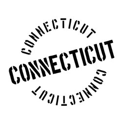 Connecticut rubber stamp. Grunge design with dust scratches. Effects can be easily removed for a clean, crisp look. Color is easily changed.