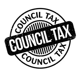 Council Tax rubber stamp. Grunge design with dust scratches. Effects can be easily removed for a clean, crisp look. Color is easily changed.