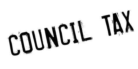 Council Tax rubber stamp. Grunge design with dust scratches. Effects can be easily removed for a clean, crisp look. Color is easily changed.