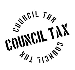 Council Tax rubber stamp. Grunge design with dust scratches. Effects can be easily removed for a clean, crisp look. Color is easily changed.