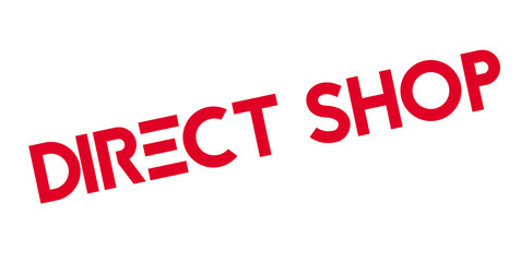 Direct Shop rubber stamp. Grunge design with dust scratches. Effects can be easily removed for a clean, crisp look. Color is easily changed.