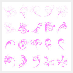 フローリッシュ・植物・花・飾り罫