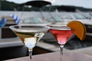 Martinis by the lake