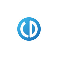 Fototapeta premium Initial letter LO, rounded letter circle logo, modern gradient blue color 