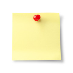 Yellow Sticky Note isolated on white background, clipping path included