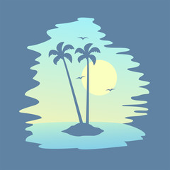 nice beach illustration