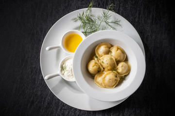 ロシアの餃子　ペリメニ　Russian food pelmeni