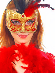 beautiful woman with mask