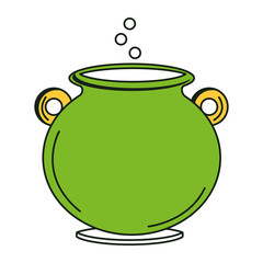 saint patrick cauldron icon vector illustration design