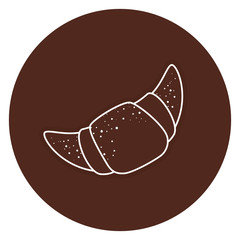 delicious croissant bread icon vector illustration design