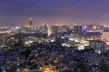 Obraz premium Scena nocy miasta Xiamen