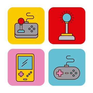 icon vector video games classic illustration design graphic