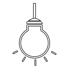 bulb light hanging isolated icon vector illustration design