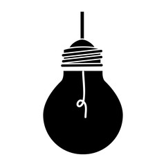 bulb light hanging isolated icon vector illustration design