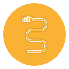 usb cable isolated icon vector illustration design