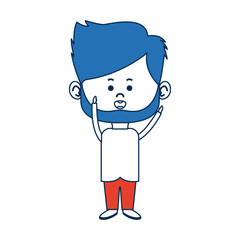 cute man cartoon standing formal clothes character vector illustration