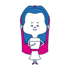 adorable bride lovely marriage cartoon vector illustration