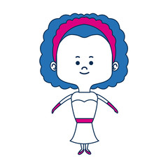 adorable bride lovely marriage cartoon vector illustration