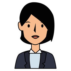 beautiful businesswoman avatar character vector illustration design
