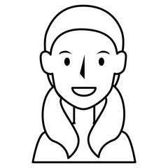 beautiful woman shirtless avatar character vector illustration design