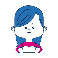 young woman portrait hairstyle lady beauty vector illustration