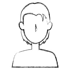 beautiful woman shirtless avatar character vector illustration design