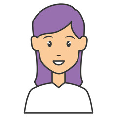 beautiful businesswoman avatar character vector illustration design