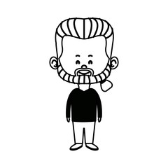 Obraz premium cute man cartoon standing formal clothes character vector illustration