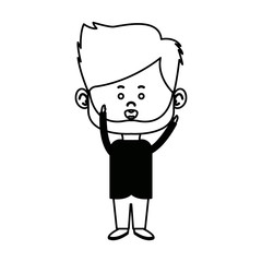 cute man cartoon standing formal clothes character vector illustration