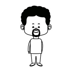 cute man cartoon standing formal clothes character vector illustration