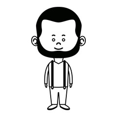 young happy groom man wear suit married vector illustration