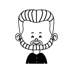 character man male portrait happy people vector illustration