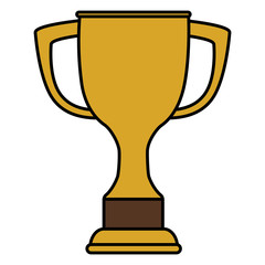 trophy cup isolated icon vector illustration design