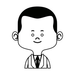 character man male portrait happy people vector illustration