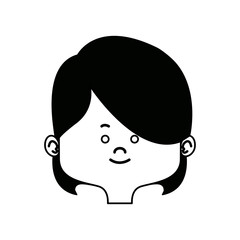 Obraz na płótnie Canvas pretty girl face female character head vector illustration