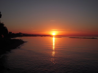 Obraz premium Sunrise on the Mediterranean sea.