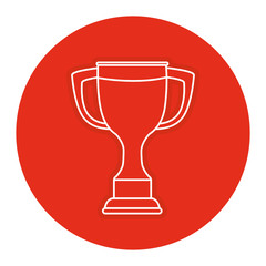 trophy cup isolated icon vector illustration design