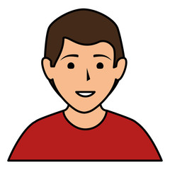 young man avatar character vector illustration design